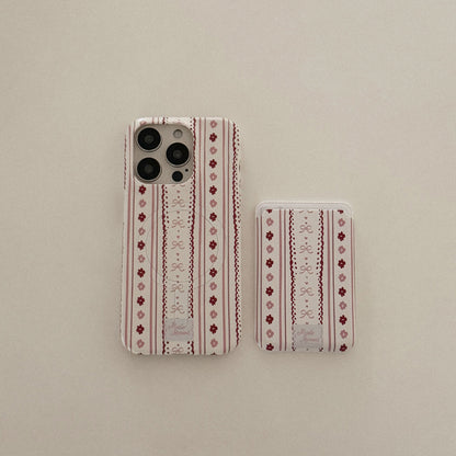Sweet Ribbon Stripe Phone Case (Hard/Card Storage/Magsafe)