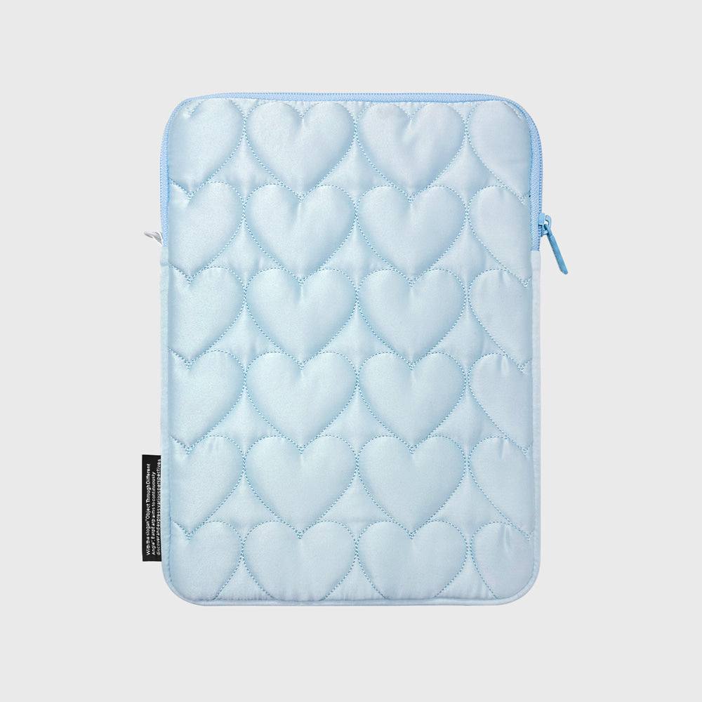 HEART QUILTING CHICHI-BLUE IPAD POUCH (11 inch)