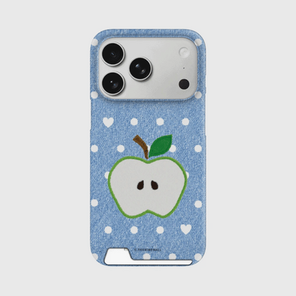 Denim Apple Dot Phone Case (Hard/Card Storage/Magsafe)