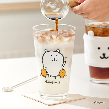 Joke Bear Glass Mug+Holder 玻璃杯+杯套