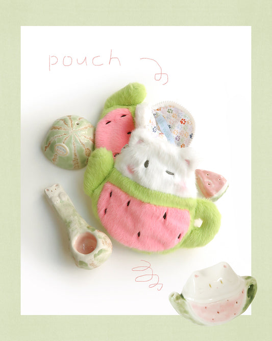 I live with six cats Watermelon Cat Teapot Pouch