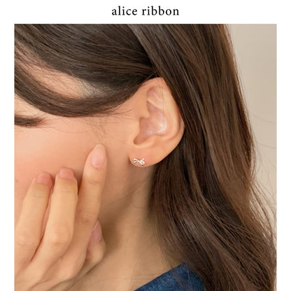 [Silver925] Harmony Ribbon Mini Earrings 蝴蝶結耳環 (4款)