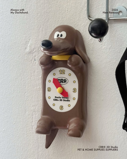 CRR Wagging Tail Wall Clock (黑貓/臘腸狗)
