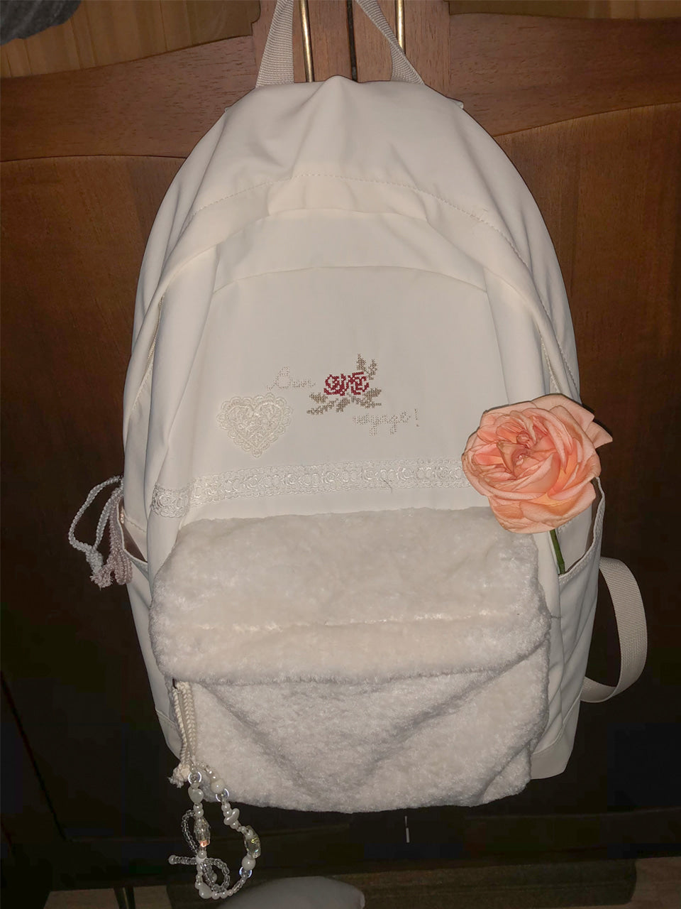 Ovuni Vintage Bon Voyage Backpack - Snow white