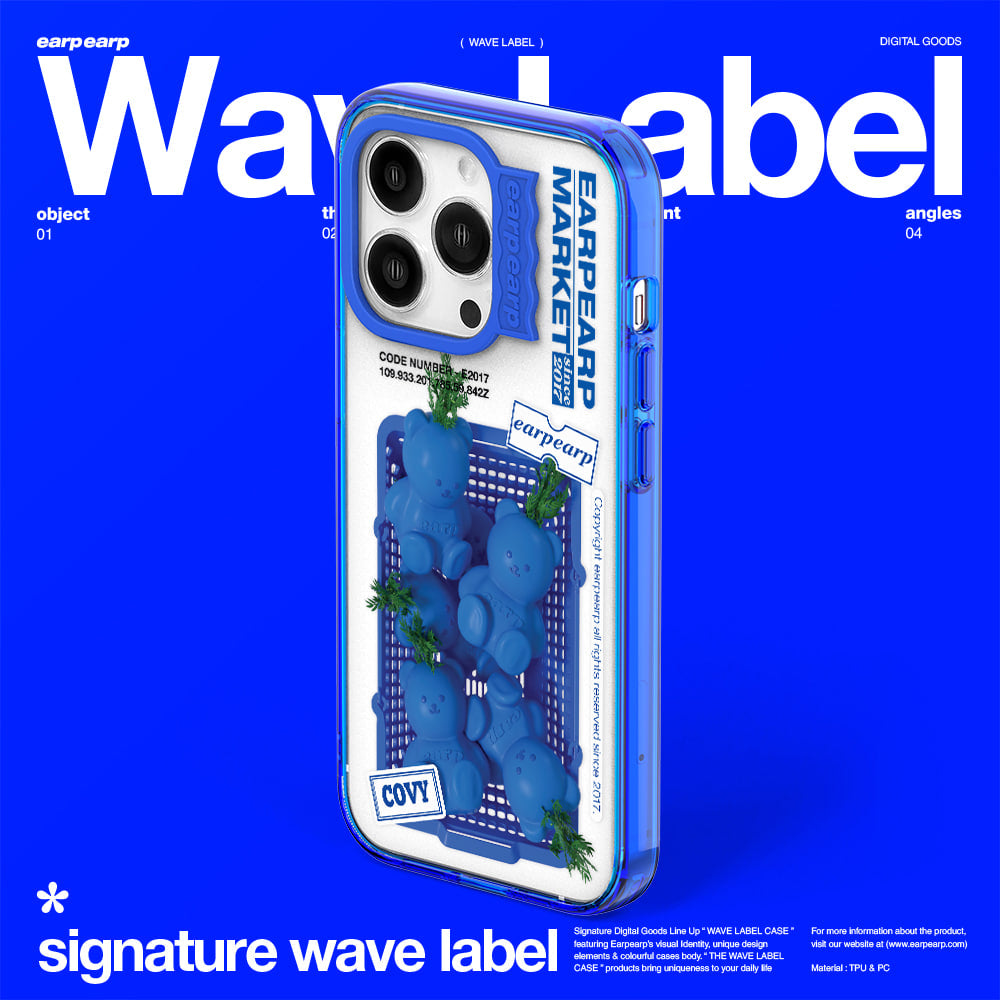 FACO SHOPPING-BLUE  (Wave Label Clear Case)