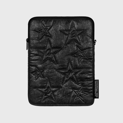 STAR CUSHION-GLOSSY BLACK IPAD POUCH (11 /13 inch)