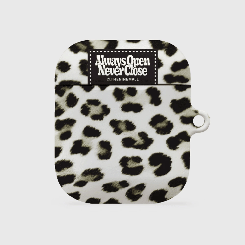 Fluffy Leopard Label Airpods Case (Hard 硬殼) (5色)