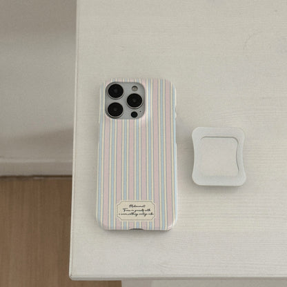 Pastel Stripe Phone Case (Hard/Card Storage/Magsafe) (3色)