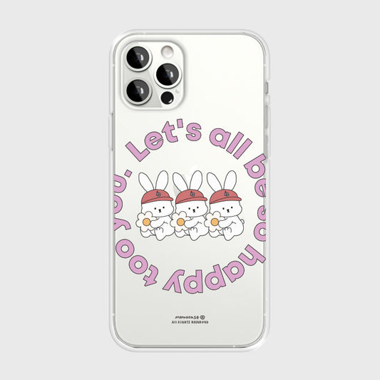 557 Happy Bunny W Phone Case (Clear 透明殼)