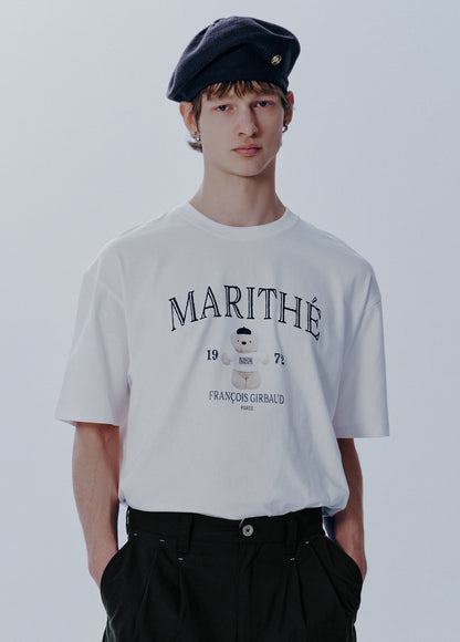 MARI GRAPHIC OVERSIZED TEE WHITE