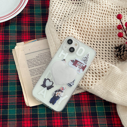 Snowing Play Phone Case (Clear/Tank Clear/Clear card storage)