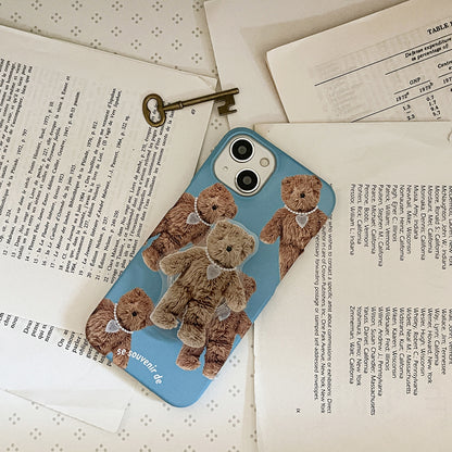 Pattern Teddy Souvenir Pendant Phone Case (Hard 普通硬殼) (2色)