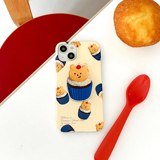 Pattern Gummy Muffin Phone Case (Hard/Card Storage) (2色)