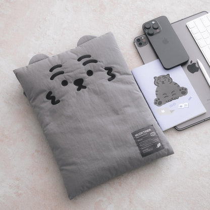 Muzik Tiger Slim Laptop Pouch (9-16 inch) #灰色老虎