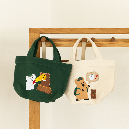 Dinotaeng Bobo In The Woods Canvas Bag - 2 Colors