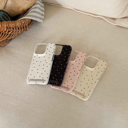 Dotty Love Phone Case (Hard/Card Storage/Magsafe) (4色)