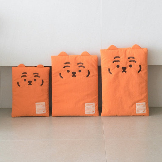 Muzik Tiger Slim Laptop Pouch (9-16 inch) #橙色老虎