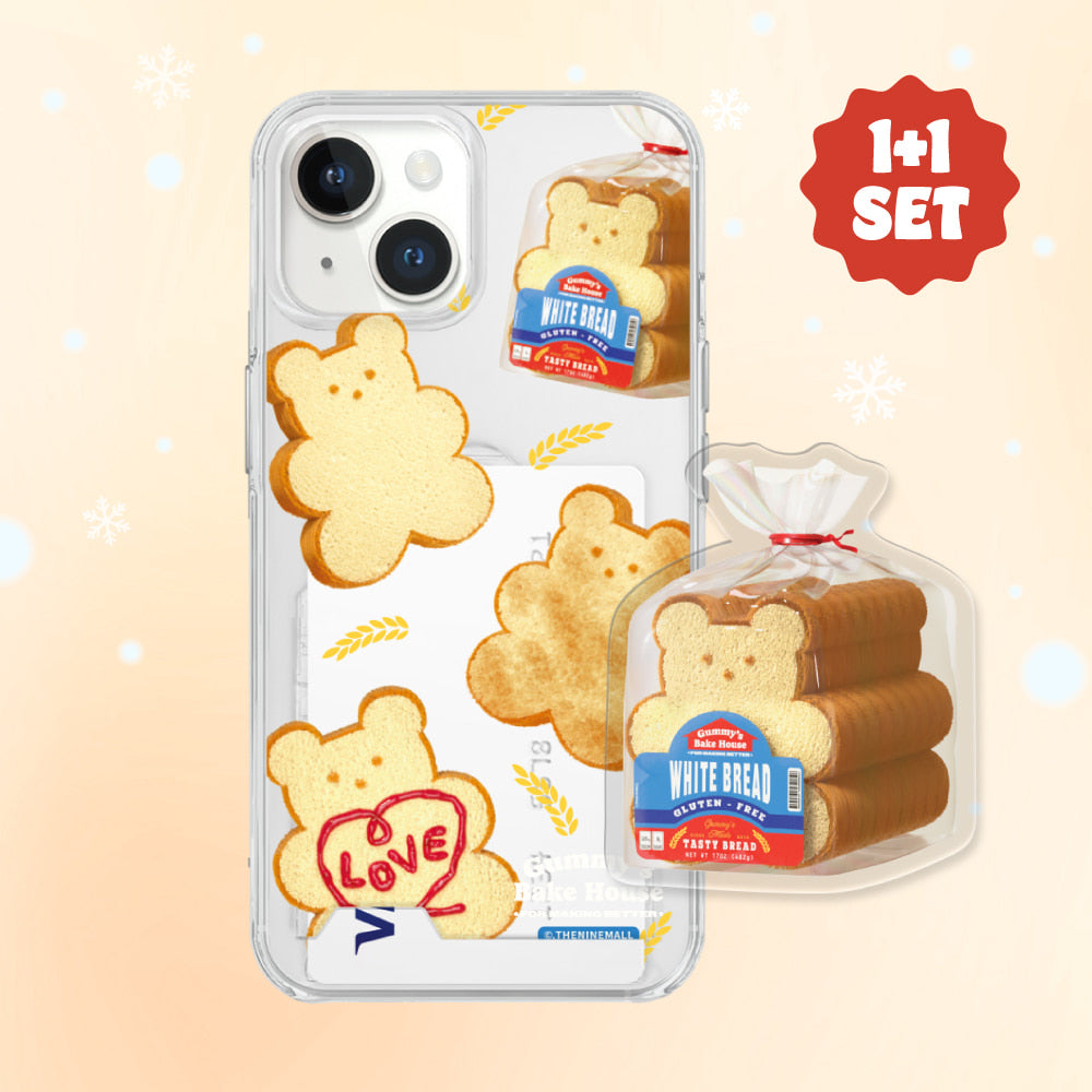 【現貨95折】Pattern Bread Gummy(透明插卡款) + Acrylic Tok #iphone 15 pro