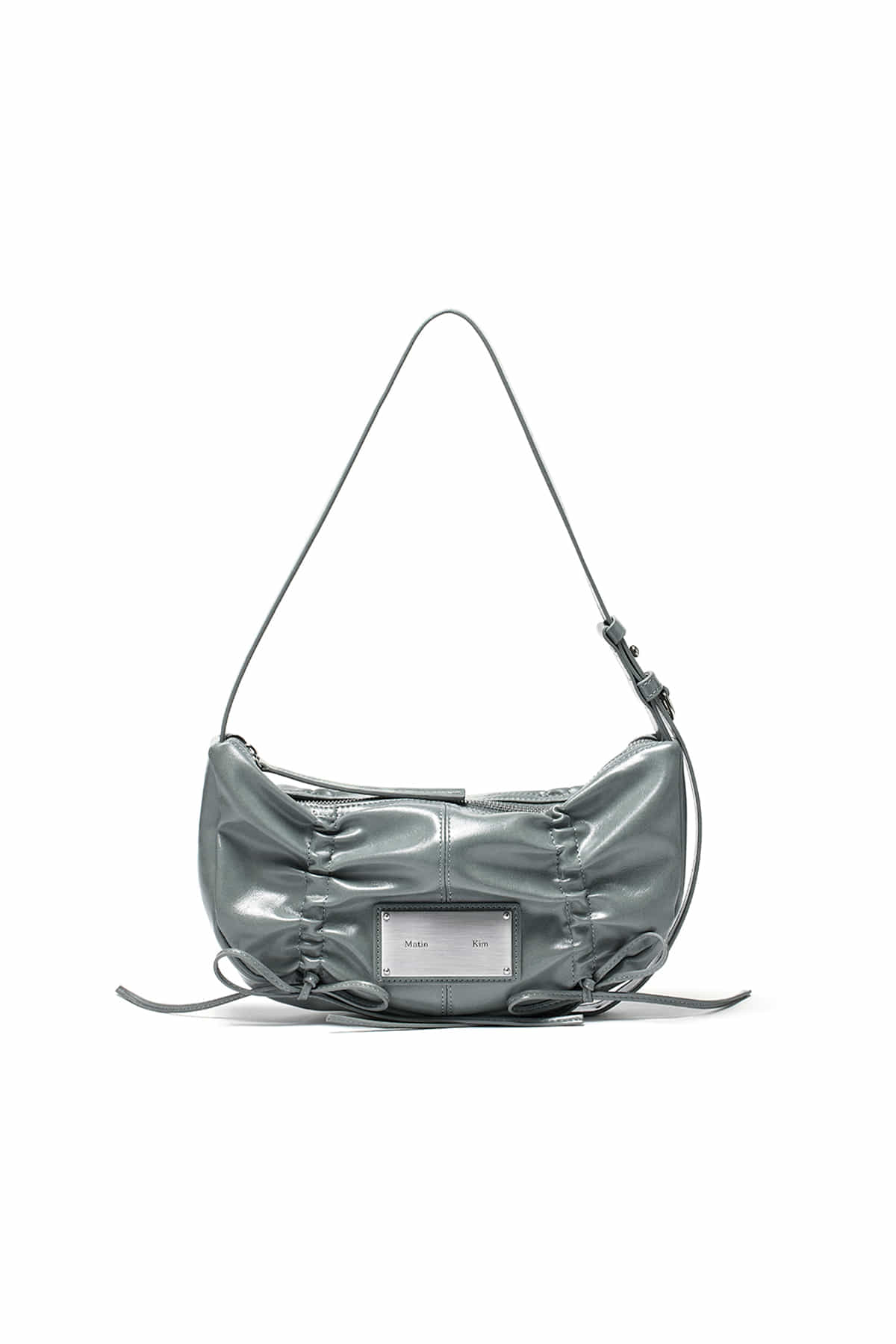 MATIN KIM HALF SHIRRING RIBBON ROUND BAG (6色)