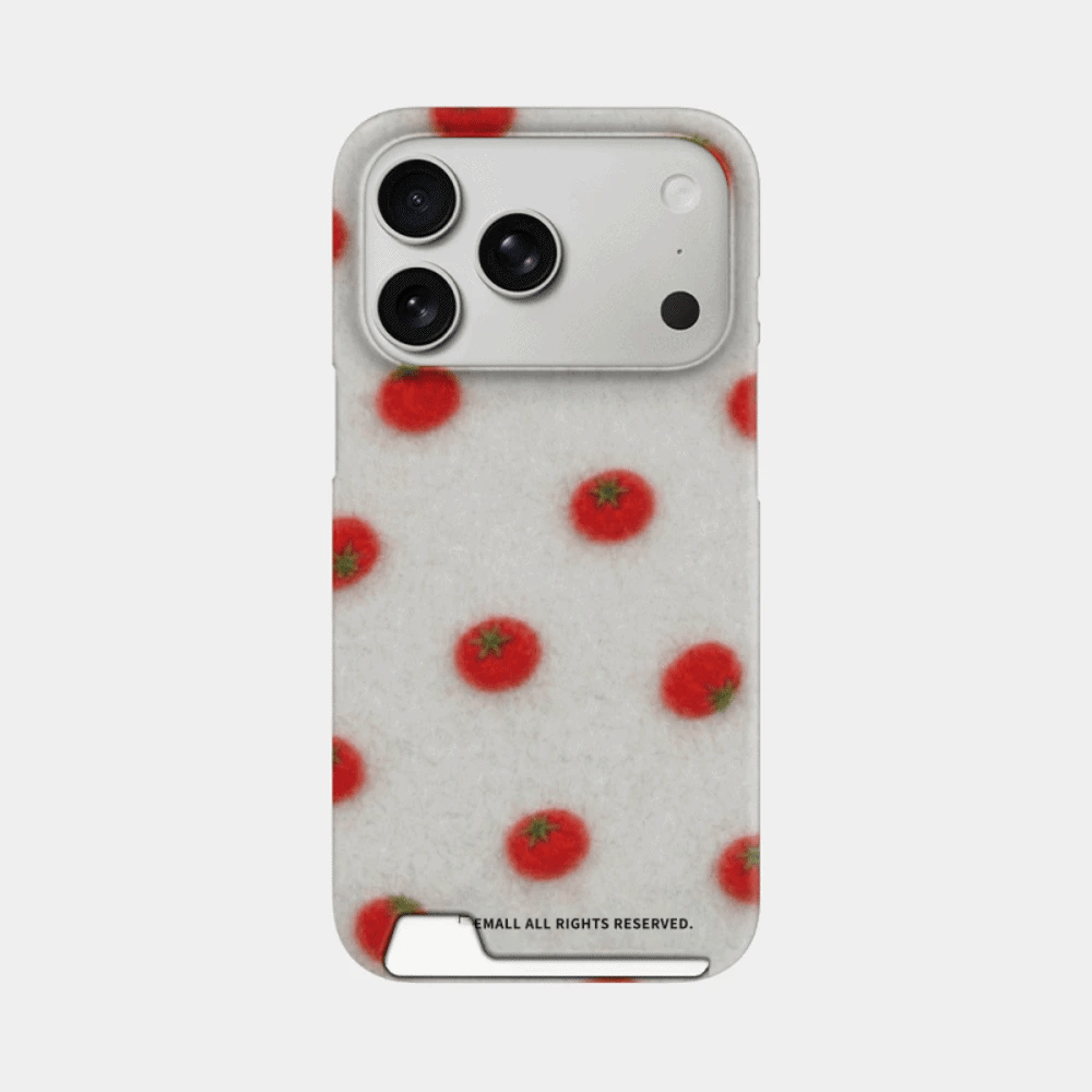 Felt Tomato Phone Case (Hard/Card Storage/Magsafe)