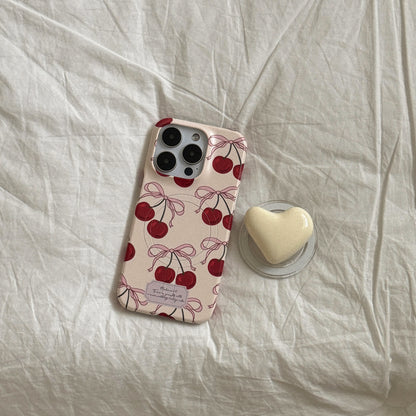 Ribbon Cherry Phone Case (Hard/Card Storage/Magsafe)