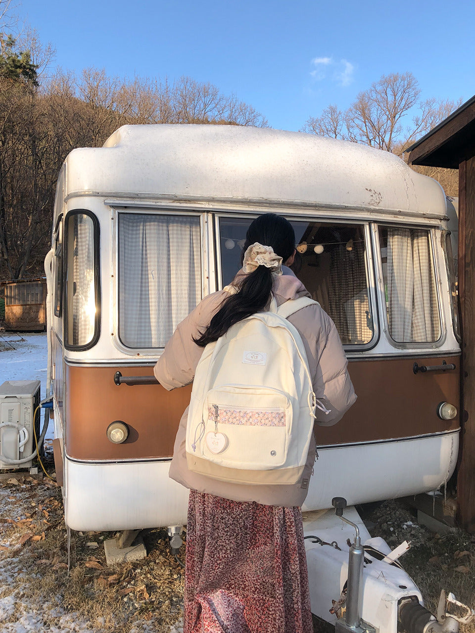 Ovuni Bon Voyage Backpack - Corduroy ivory