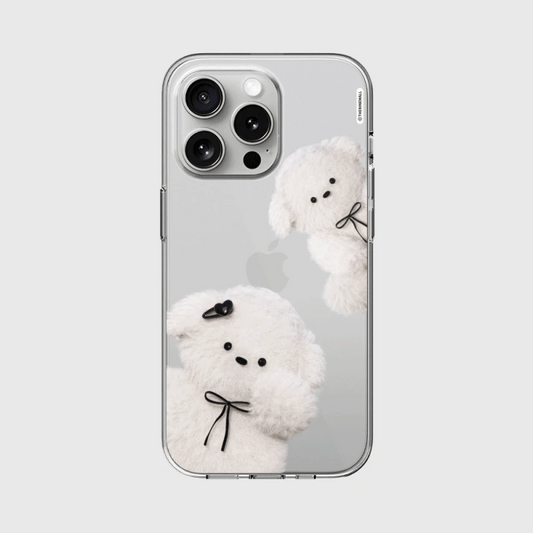 Puppy's Black Ribbon Phone Case (Clear 透明殼)