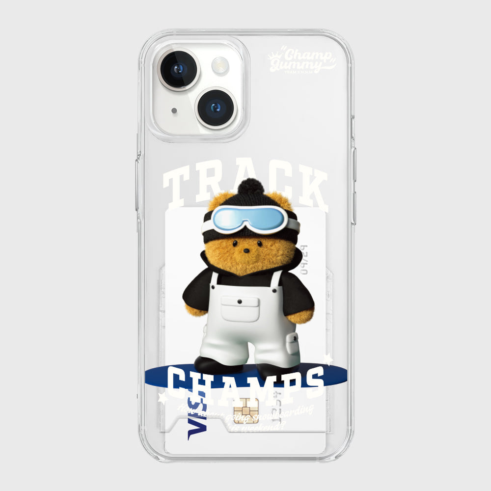 Snowboarder Gummy Phone Case (Clear/Tank Clear/Clear Card Storage)