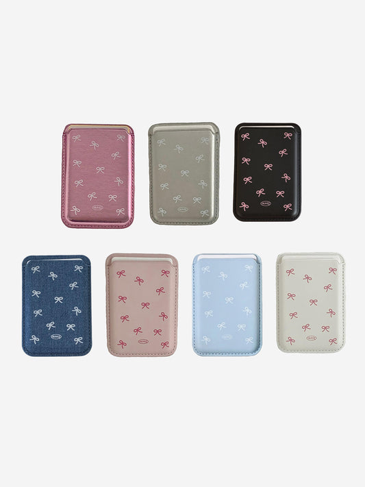 [NEW Color!] Olivet ribbon pattern magsafe wallet (7色)