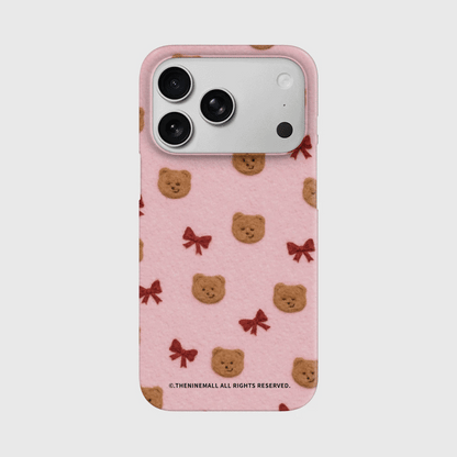 Felt Gummy Ribbon Phone Case (Hard/Card Storage/Magsafe)