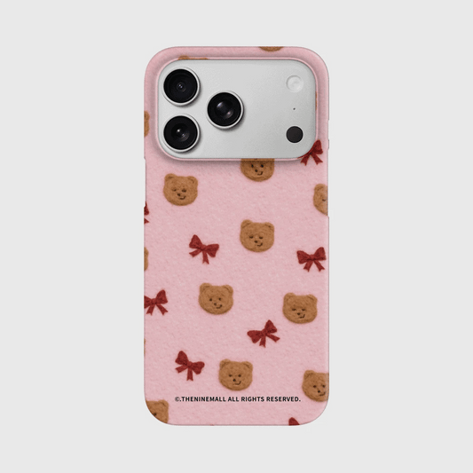 Felt Gummy Ribbon Phone Case (Hard/Card Storage/Magsafe)