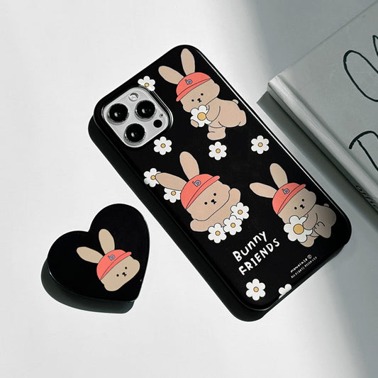 560 Friends Bunny B Black Phone Case (Hard 普通硬殼)