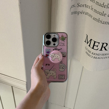 Cozy Drawing Pattern Phone Case (Silver bumper case)
