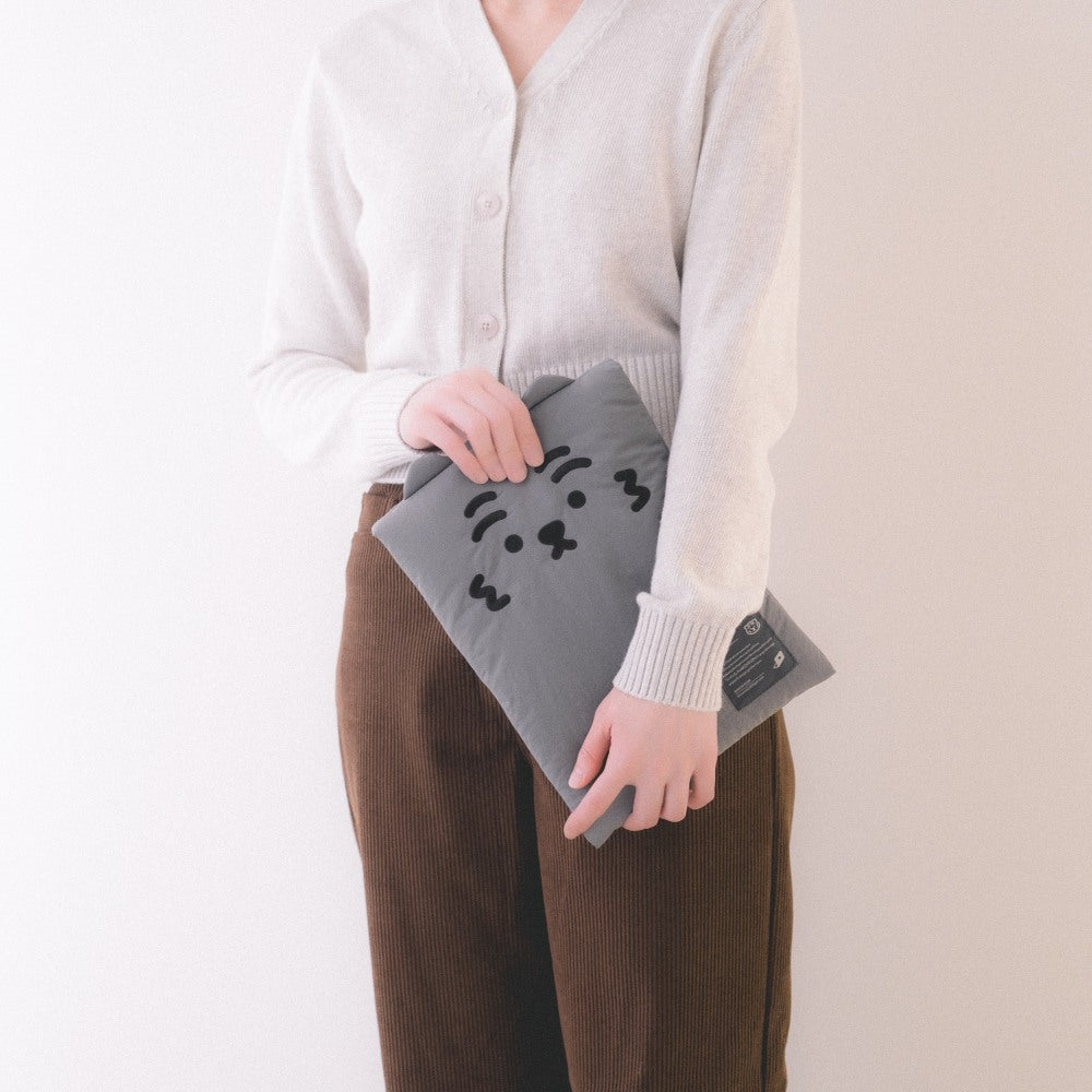 Muzik Tiger Slim Laptop Pouch (9-16 inch) #灰色老虎