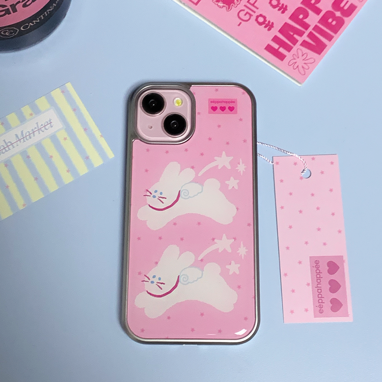 Eppah Angel Rabbit Stars Case (Silver bumper)