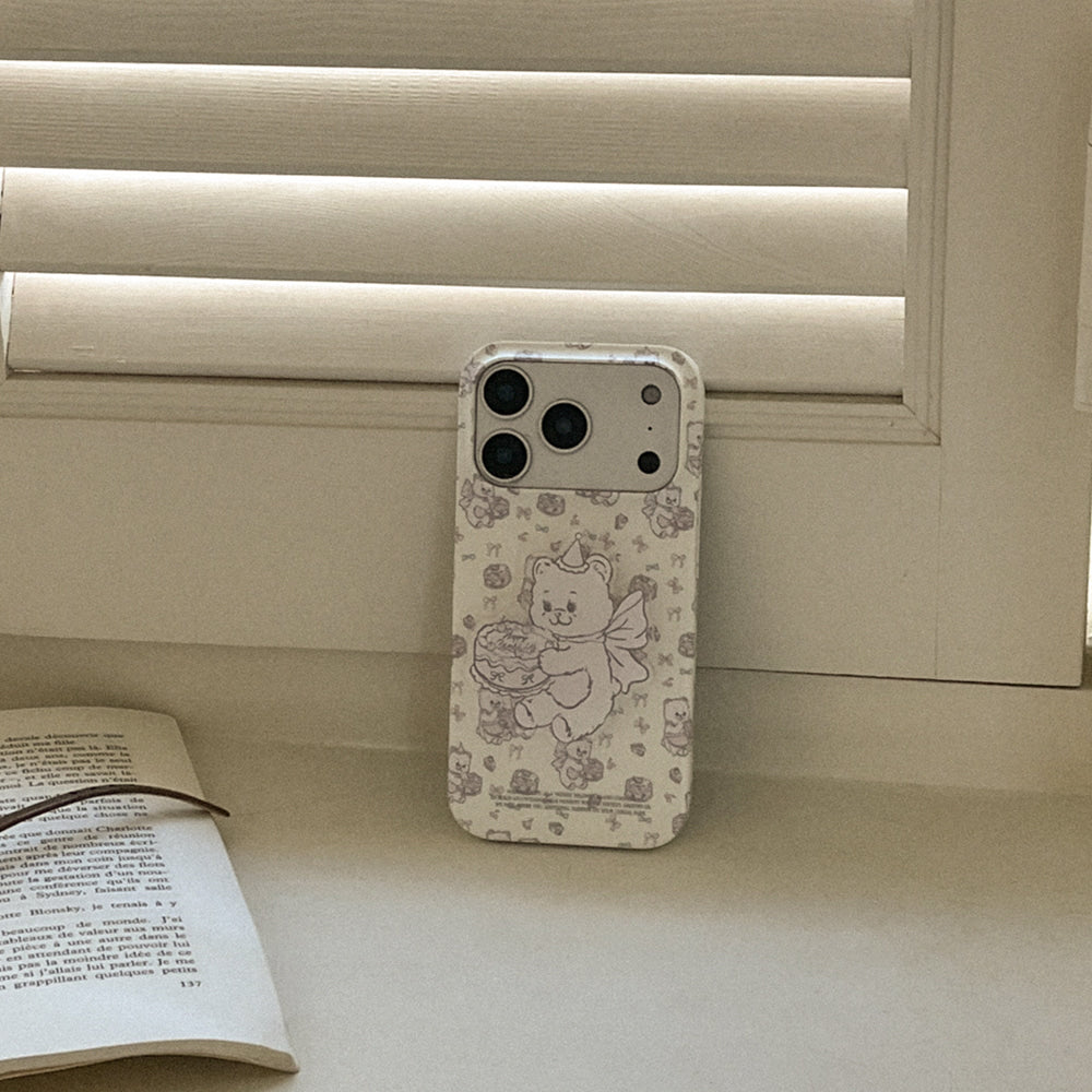 Vintage Bakery Bears Phone Case (Hard/Card Storage/Magsafe)