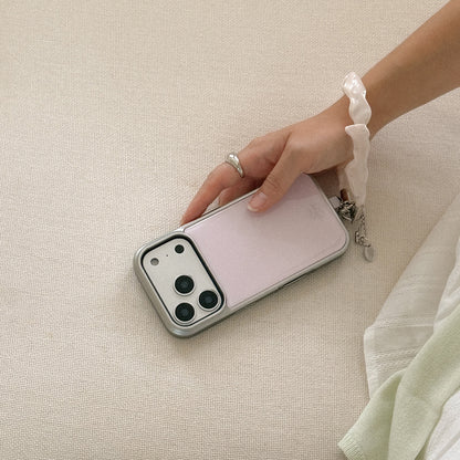 【Set】Pink Edition (Silver Bumper Case)+ 手機繩
