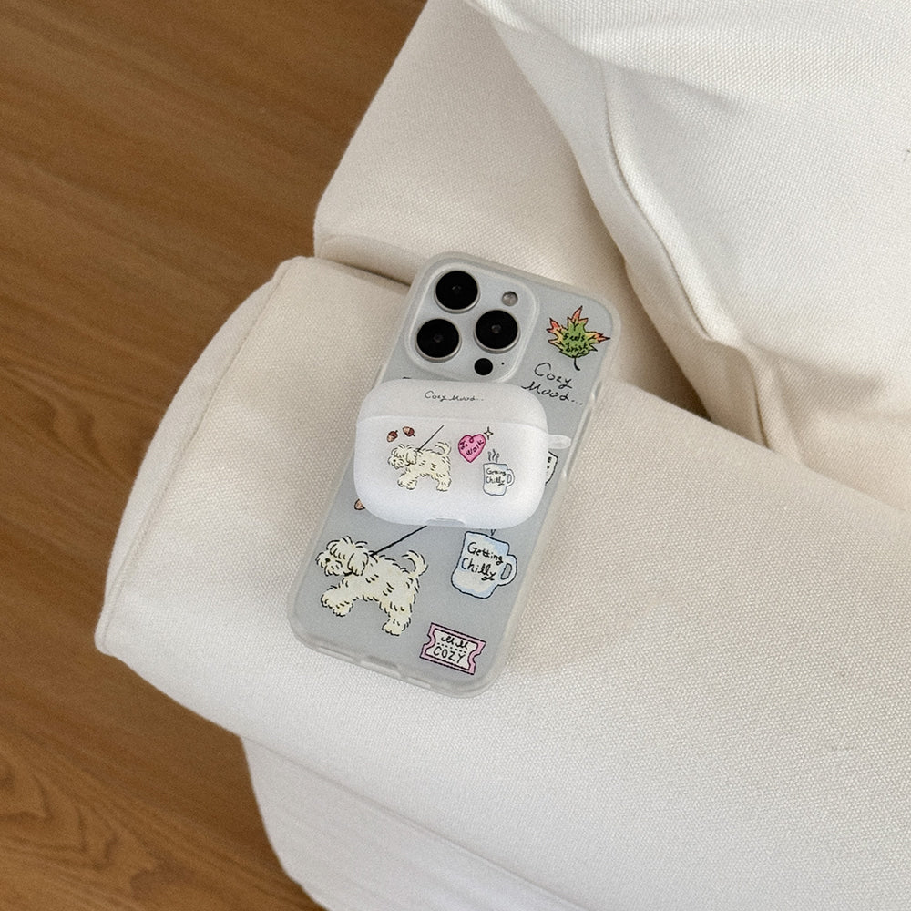 Mademoment Cozy Drawing Pattern Airpods Case (半透明殼)