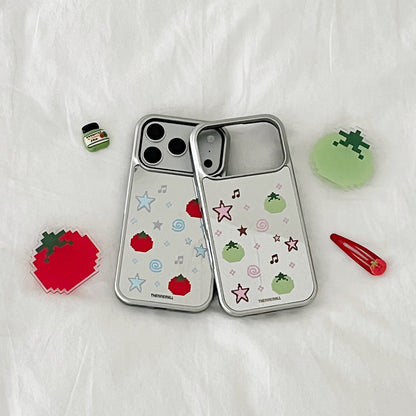 Tomato Pixel Phone Case (Mirror silver bumper case)