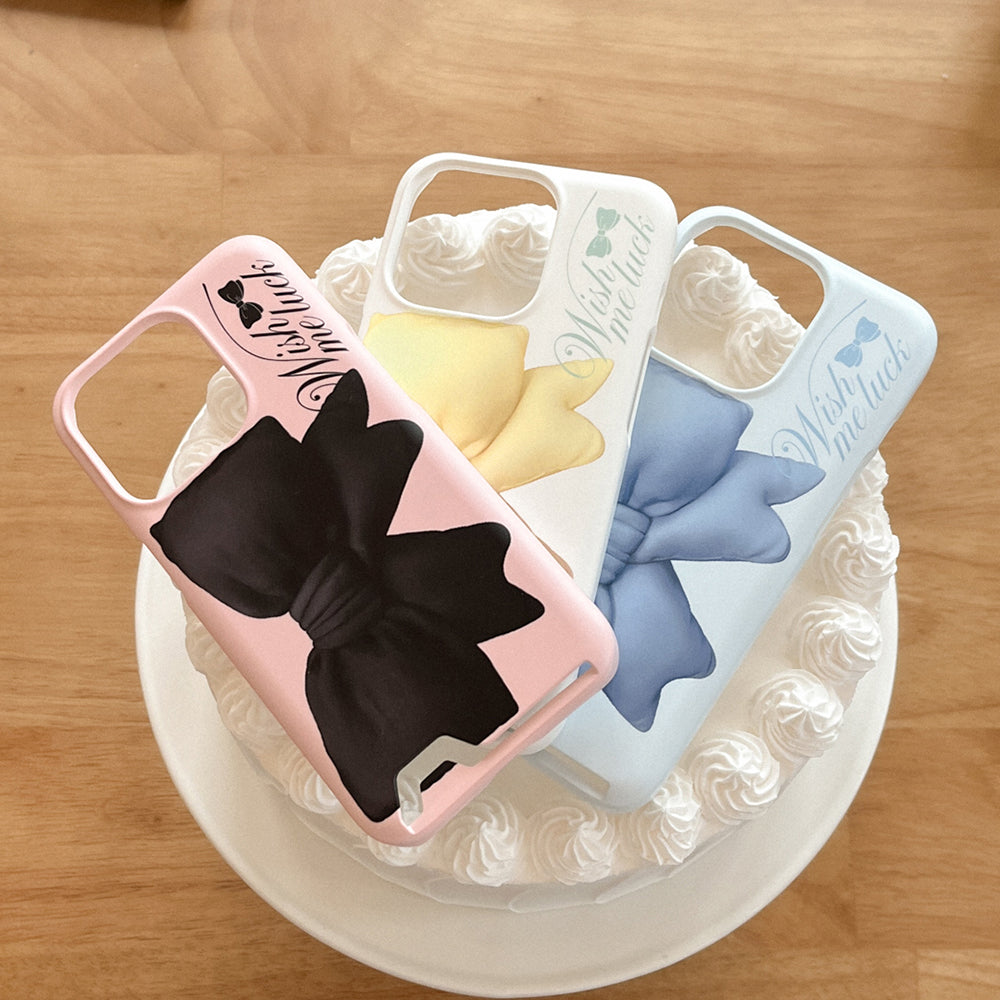 Big Wish Ribbon Phone Case (Hard/Card Storage) (3色)