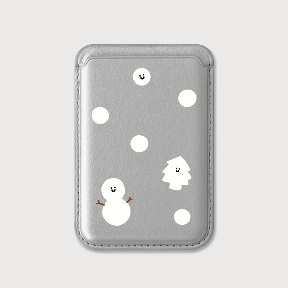 【85折加購✨】Cuter Snow Silver Magsafe Card Wallet