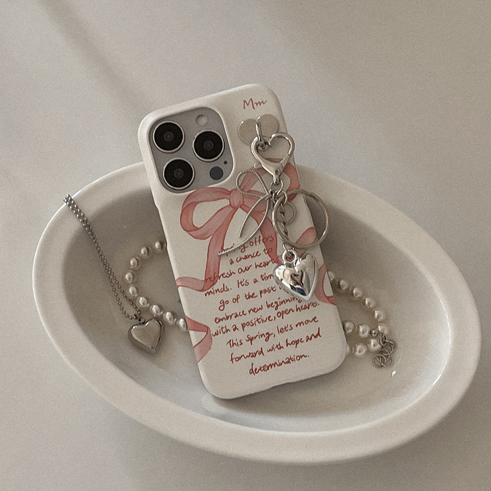 Case With Lettering Spring Lettering Phone Case (Hard/Card Storage) (2色) – mydeermoon ☽ 韓國代購