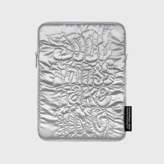 GOOD THINGS TAKE TIME-SILVER IPAD POUCH (11 /13 inch)