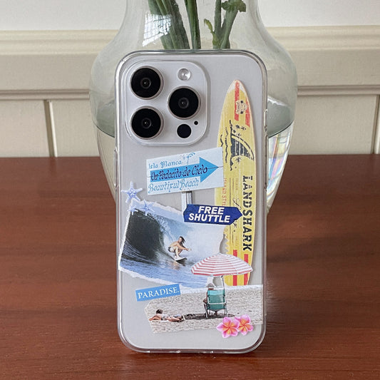 Surfing Collage Phone Case (Clear/Tank Clear/Clear card storage)