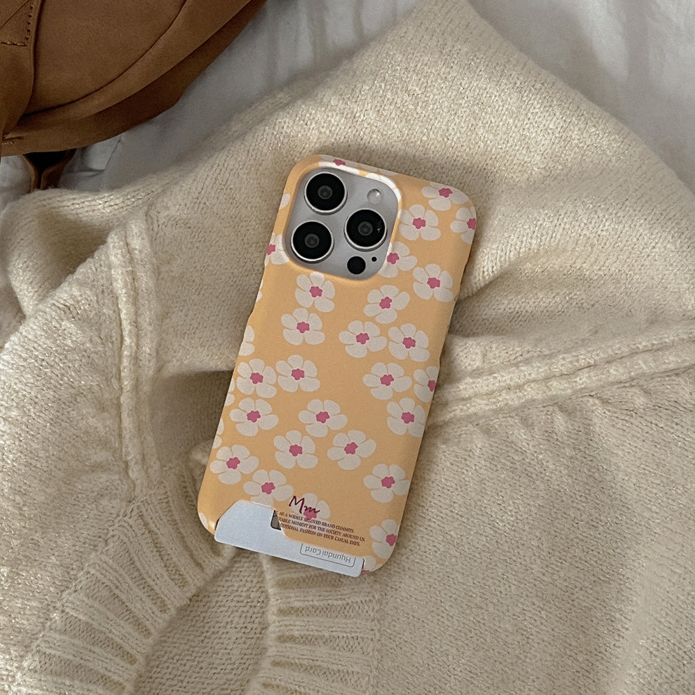 Egg Daisy Pattern Phone Case (Hard/Card Storage)