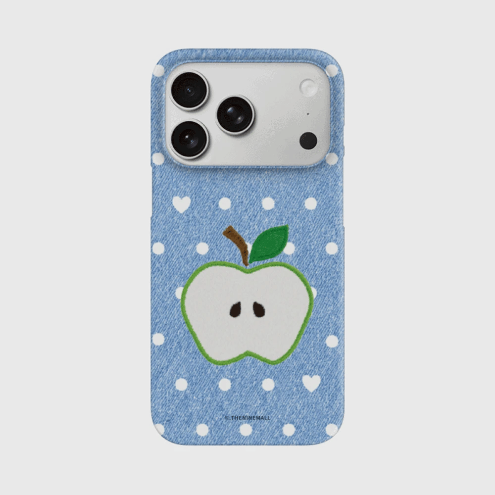 Denim Apple Dot Phone Case (Hard/Card Storage/Magsafe)