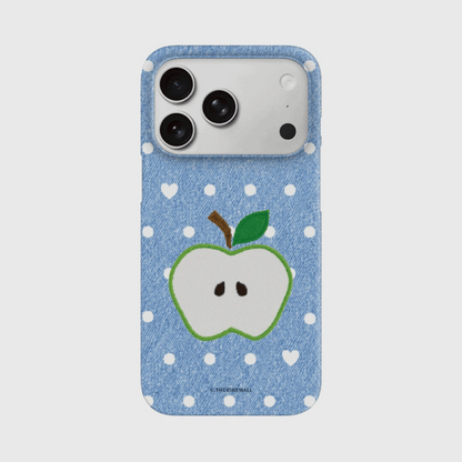 Denim Apple Dot Phone Case (Hard/Card Storage/Magsafe)