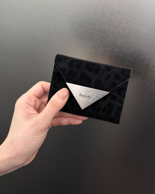 【現貨95折】Fennec Matt Triangle Wallet - Leopard Black