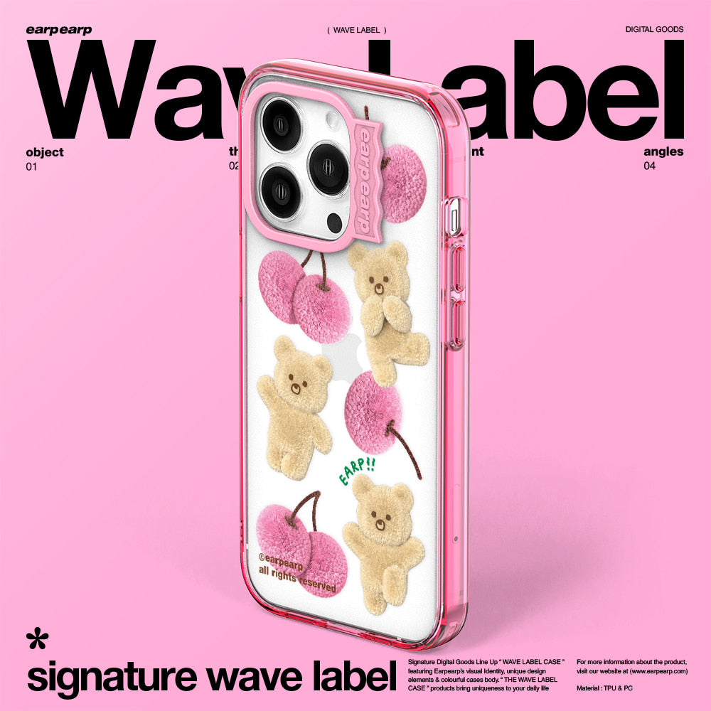 CHERRY NINI-PINK (Wave Label Clear Case)