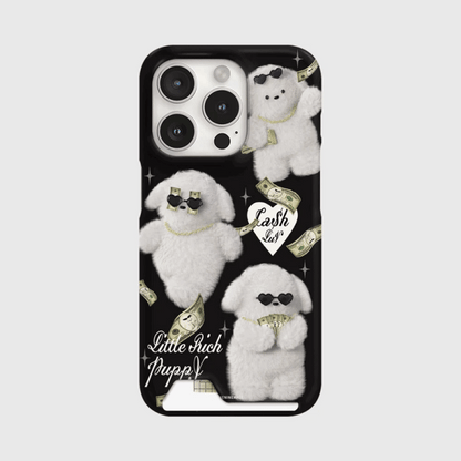 Little Rich Puppy Phone Case (Hard/Card Storage)